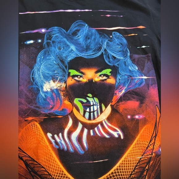 Lady Gaga Las Vegas Enigma Double Sided Crew Neck T Fan Concert Shirt Size Small - Picture 2 of 5